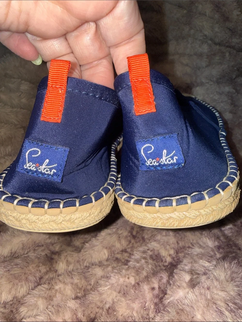Sea Star waterproof espadrilles. Navy. Size 10. NWT